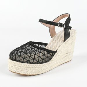 Women's espadrille buckle strap wedge heel sandals