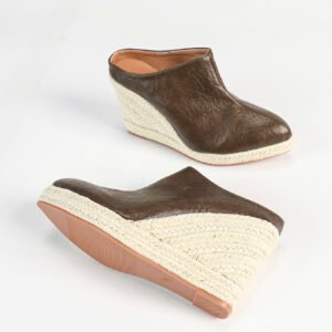 Women's espadrille slip on wedge heel sandals