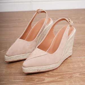 Women's espadrille buckle strap wedge heel sandals