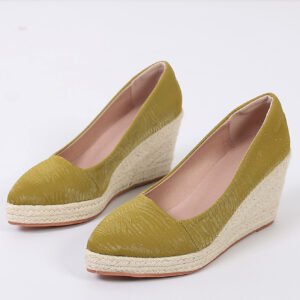 Women's espadrille wedge heel pumps