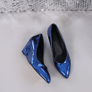 Women's slip on wedge heel pumps