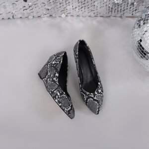 Women's slip on wedge heel pumps