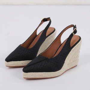 Women's espadrille buckle strap wedge heel sandals