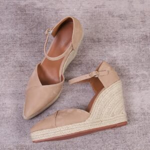 Women's espadrille buckle strap wedge heel sandals