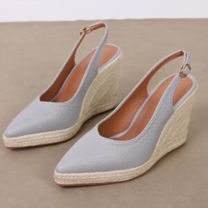 Women's espadrille buckle strap wedge heel sandals