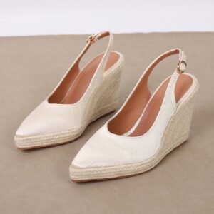 Women's espadrille buckle strap wedge heel sandals