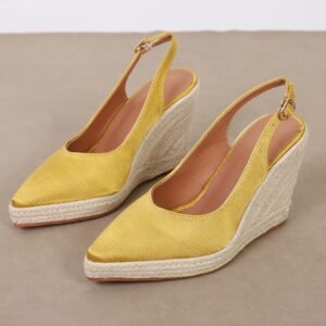 Women's espadrille buckle strap wedge heel sandals