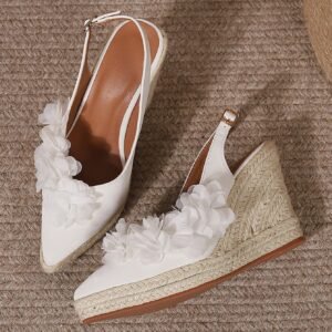 Women's espadrille buckle strap wedge heel sandals