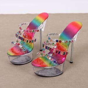 Women's stiletto heel high heel sandals