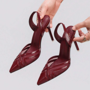 Women’s Pointed Toe elastic Strap Heels