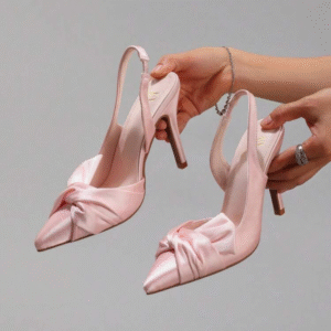 Women’s Pointed Toe elastic Strap Heels