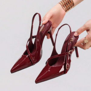 Women’s Pointed Toe elastic Strap Heels