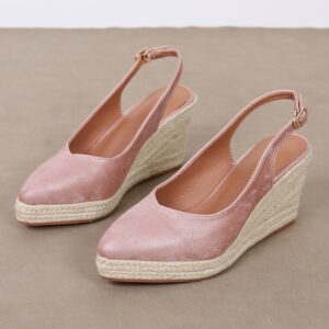 Women's espadrille buckle strap wedge heel sandals