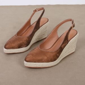 Women's espadrille buckle strap wedge heel sandals