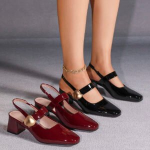 Women's block heel high heel sandals