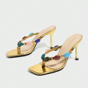 Women's stiletto heel high heel slippers