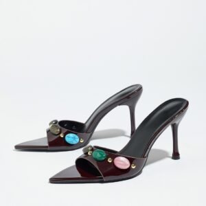 Women's stiletto heel high heel slippers