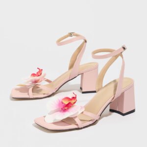 Women's block heel high heel sandals