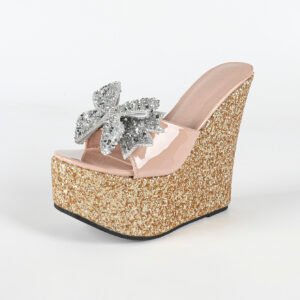 Women’s glitter Platform Wedge heel Sandals