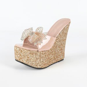 Women’s glitter Platform Wedge heel Sandals
