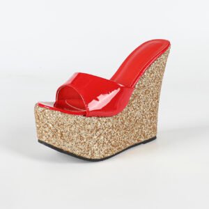 Women’s glitter Platform Wedge heel Sandals