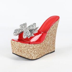 Women’s glitter Platform Wedge heel Sandals
