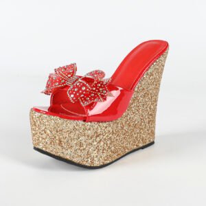 Women’s glitter Platform Wedge heel Sandals