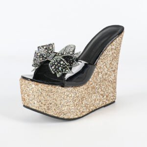 Women’s glitter Platform Wedge heel Sandals