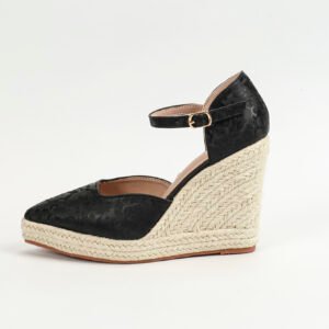 Women's espadrille buckle strap wedge heel sandals