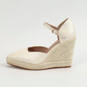 Women's espadrille buckle strap wedge heel sandals