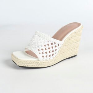 Women's espadrille slip on wedge heel sandals