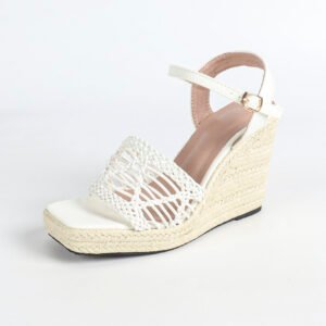 Women's espadrille buckle strap wedge heel sandals