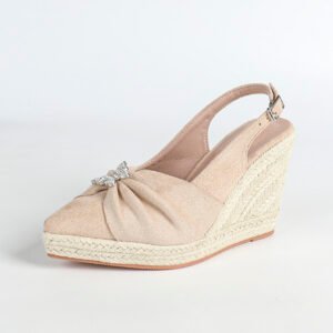 Women's espadrille buckle strap wedge heel sandals