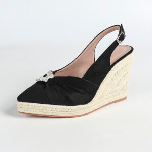 Women's espadrille buckle strap wedge heel sandals