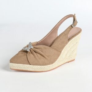Women's espadrille buckle strap wedge heel sandals