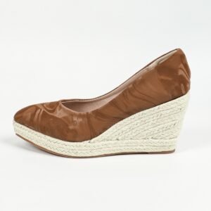 Women's espadrille slip on wedge heel pumps
