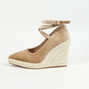 Women's espadrille buckle strap wedge heel sandals