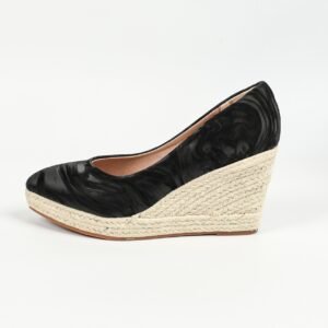 Women's espadrille slip on wedge heel pumps