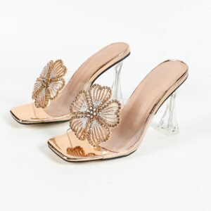 Women's block heel high heel sandals