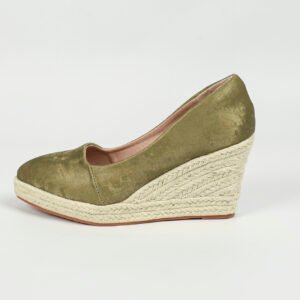 Women's espadrille slip on wedge heel pumps