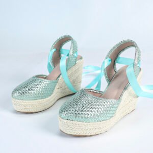 Women's espadrille lace up wedge heel sandals