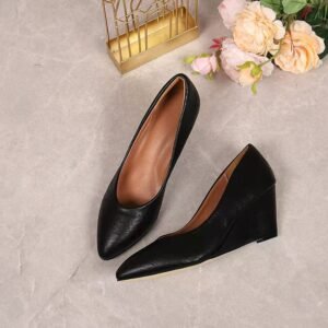 Women's slip on wedge heel pumps
