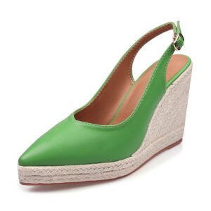 Women's espadrille buckle strap wedge heel sandals