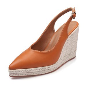 Women's espadrille buckle strap wedge heel sandals