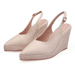 Women's espadrille buckle strap wedge heel sandals