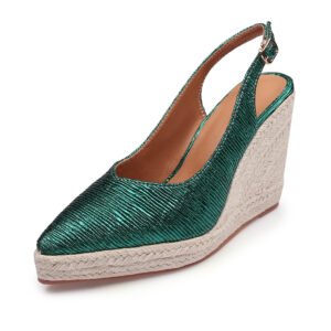 Women's espadrille buckle strap wedge heel sandals