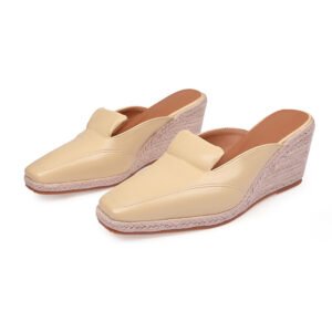 Women's espadrille slip on wedge heel sandals
