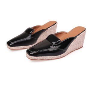 Women's espadrille slip on wedge heel sandals