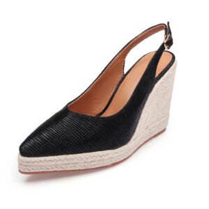 Women's espadrille buckle strap wedge heel sandals