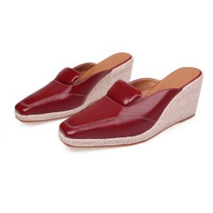 Women's espadrille slip on wedge heel sandals